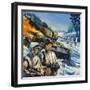 Skirmishes in the Snow-Gerry Wood-Framed Giclee Print