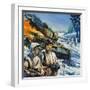 Skirmishes in the Snow-Gerry Wood-Framed Giclee Print