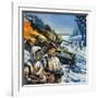 Skirmishes in the Snow-Gerry Wood-Framed Giclee Print