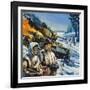 Skirmishes in the Snow-Gerry Wood-Framed Giclee Print