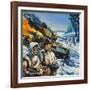 Skirmishes in the Snow-Gerry Wood-Framed Giclee Print