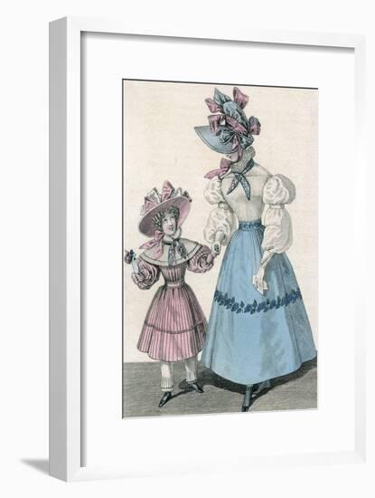 Skirt and Blouse 1828-null-Framed Art Print
