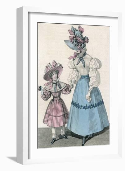 Skirt and Blouse 1828-null-Framed Art Print