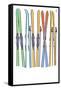 Skis in Snow-Lantern Press-Framed Stretched Canvas