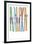 Skis in Snow-Lantern Press-Framed Art Print