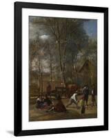 Skittle Players Outside an Inn, Ca 1663-Jan Havicksz Steen-Framed Giclee Print