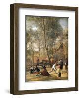 Skittle Players Outside an Inn, circa 1660-63-Jan Havicksz. Steen-Framed Giclee Print