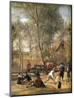 Skittle Players Outside an Inn, circa 1660-63-Jan Havicksz. Steen-Mounted Giclee Print