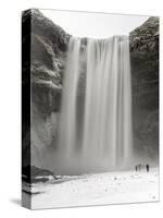 Skogafoss During Winter, One of the Icons of Iceland-Martin Zwick-Stretched Canvas