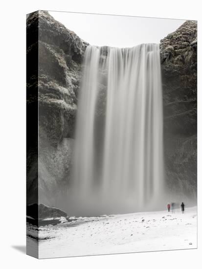 Skogafoss During Winter, One of the Icons of Iceland-Martin Zwick-Stretched Canvas