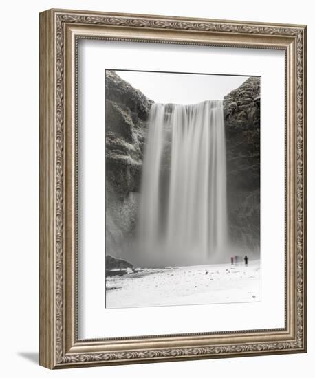 Skogafoss During Winter, One of the Icons of Iceland-Martin Zwick-Framed Photographic Print