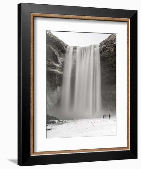 Skogafoss During Winter, One of the Icons of Iceland-Martin Zwick-Framed Photographic Print