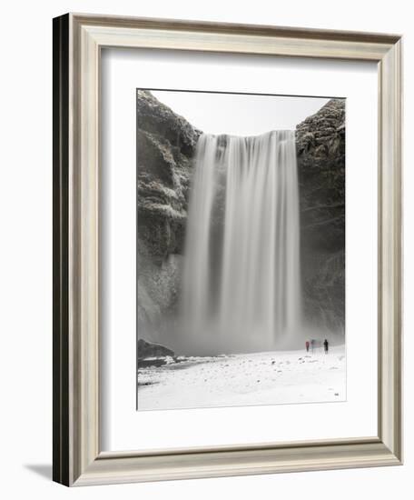 Skogafoss During Winter, One of the Icons of Iceland-Martin Zwick-Framed Photographic Print