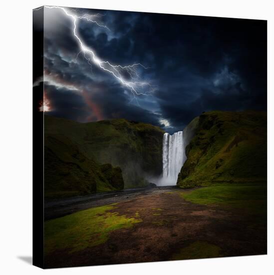 Skógafoss - Iceland-Philippe Sainte-Laudy-Stretched Canvas