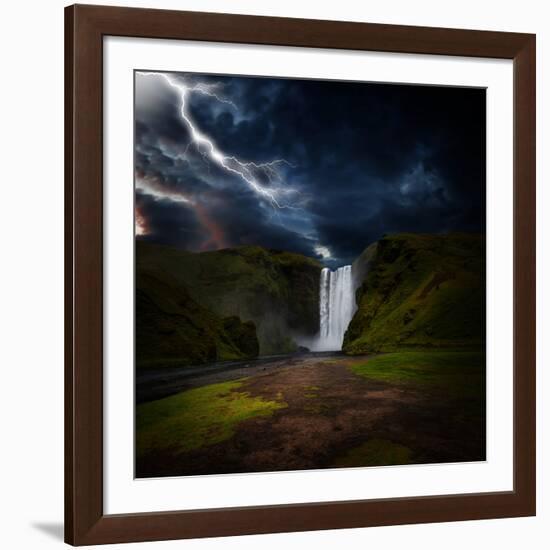 Skógafoss - Iceland-Philippe Sainte-Laudy-Framed Photographic Print