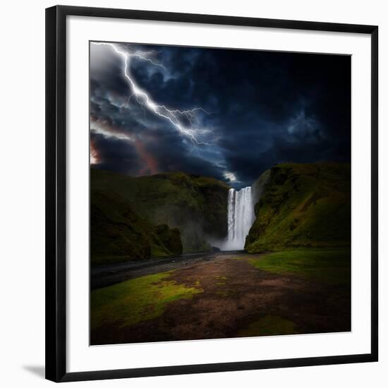 Skógafoss - Iceland-Philippe Sainte-Laudy-Framed Photographic Print