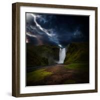 Skógafoss - Iceland-Philippe Sainte-Laudy-Framed Photographic Print