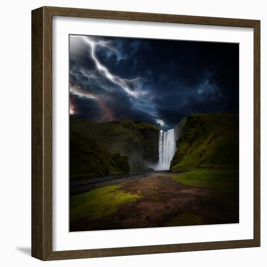 Skógafoss - Iceland-Philippe Sainte-Laudy-Framed Photographic Print