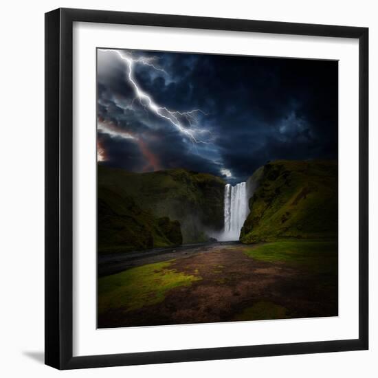 Skógafoss - Iceland-Philippe Sainte-Laudy-Framed Photographic Print