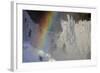 Skogafoss in Winter with Rainbow in Skoga, Iceland-Chuck Haney-Framed Photographic Print