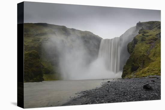 Skogafoss waterfall, Iceland, Polar Regions-Jon Reaves-Stretched Canvas