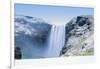 Skogafoss Waterfall in snow, Iceland, Polar Regions-Alex Robinson-Framed Photographic Print