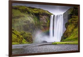 Skogafoss Waterfall Situated on the Skoga River in the South Region, Iceland, Polar Regions-Andrew Sproule-Framed Premium Photographic Print