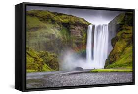 Skogafoss Waterfall Situated on the Skoga River in the South Region, Iceland, Polar Regions-Andrew Sproule-Framed Stretched Canvas