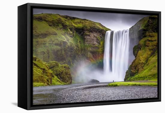 Skogafoss Waterfall Situated on the Skoga River in the South Region, Iceland, Polar Regions-Andrew Sproule-Framed Stretched Canvas