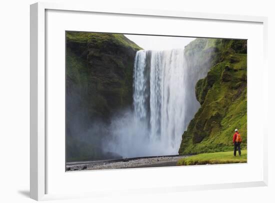 Skogafoss Waterfall, Southern Region, Iceland, Polar Regions-Christian Kober-Framed Photographic Print