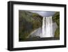 Skogafoss Waterfall with Rainbow in Summer Sunshine, South Coast, Iceland, Polar Regions-Peter Barritt-Framed Premium Photographic Print