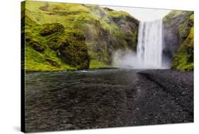 Skogafoss Waterfall-George Oze-Stretched Canvas