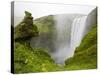 Skogarfoss Waterfall Plunges Over a Volcanic Cliff, Iceland-Don Grall-Stretched Canvas