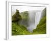 Skogarfoss Waterfall Plunges Over a Volcanic Cliff, Iceland-Don Grall-Framed Photographic Print