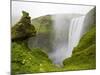 Skogarfoss Waterfall Plunges Over a Volcanic Cliff, Iceland-Don Grall-Mounted Photographic Print