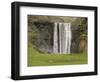 Skogarfoss with grazing sheep-null-Framed Photographic Print