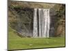 Skogarfoss with grazing sheep-null-Mounted Photographic Print