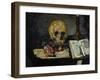 Skull and Candlestick, circa 1866-Paul Cézanne-Framed Premium Giclee Print