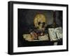 Skull and Candlestick, circa 1866-Paul Cézanne-Framed Premium Giclee Print