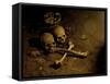 Skull and Cross Bones-Michael Brown-Framed Stretched Canvas