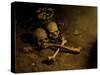 Skull and Cross Bones-Michael Brown-Stretched Canvas