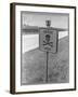 Skull and Crossbones Surrounded by the Words "Death Here" marking fatal car accident-Alfred Eisenstaedt-Framed Photographic Print