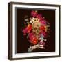 Skull and Flowers Day of the Dead-depiano-Framed Art Print