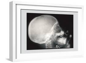 Skull and Hand-null-Framed Art Print