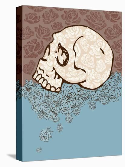 Skull and Roses-artplay-Stretched Canvas
