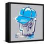 Skull Boy Illustration, Typography, T-Shirt Graphics-Syquallo-Framed Stretched Canvas