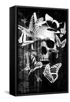 Skull Butterfly Crown-null-Framed Stretched Canvas