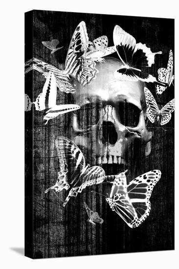 Skull Butterfly Crown-null-Stretched Canvas
