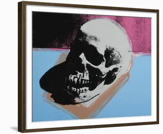 Skull, c.1976 (White on Blue and Pink)-Andy Warhol-Framed Giclee Print