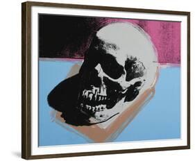 Skull, c.1976 (White on Blue and Pink)-Andy Warhol-Framed Giclee Print